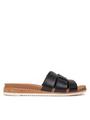 Skechers Klapki BOBS Desert Kiss Low-Peak Look 114707/BLK Czarny. Czarne klapki damskie Skechers, bez wzorów, ze skóry, bez obcasa. Za 159.99 zł.