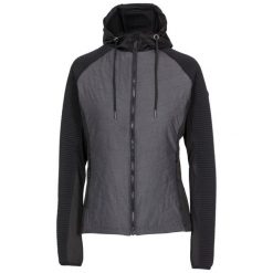 Bluza z kapturem 2058 z pikowanym korpusem. Czarne bluzy z kapturem damskie Trespass, l, z materiału. Za 204.05 zł.