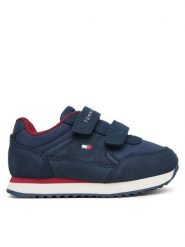 Tommy Hilfiger Sneakersy Low Cut Velcro Sneaker T1X9-35253-1960 M Granatowy. Niebieskie buty sportowe chłopięce Tommy Hilfiger, bez wzorów, ze skóry, bez zapięcia. Za 334.99 zł.