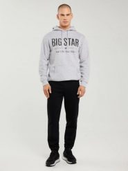 Spodnie męskie dresowe czarne Brutus 906. Czarne spodnie dresowe męskie Big Star, bez wzorów, z bawełny. W wyprzedaży za 159.99 zł.