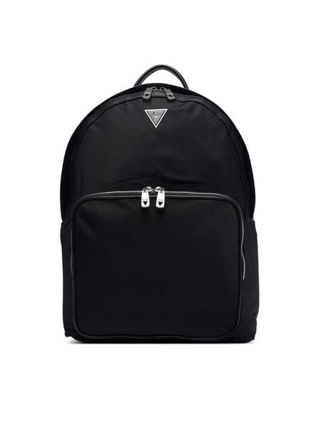 Guess Plecak Milano HMMINY P6311 Czarny. Czarne plecaki męskie Guess, z aplikacjami, z materiału. Za 494.99 zł.