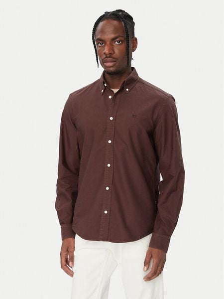 BOSS Koszula 50567015 Brązowy Regular Fit. Brązowe koszule męskie Boss, m, bez wzorów, bez kołnierzyka, bez ramiączek. Za 549.99 zł.