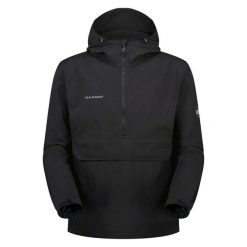 Kurtka Mammut Hiking Wb Hooded Anorak Dorośli. Czarne kurtki treningowe męskie Mammut, m, bez wzorów, z poliamidu. Za 725.99 zł.