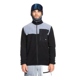 Bluza snowboardowa męska Quiksilver Aker Full Zip Fleece. Czarne bluzy bez kaptura męskie Quiksilver, m. Za 259.99 zł.