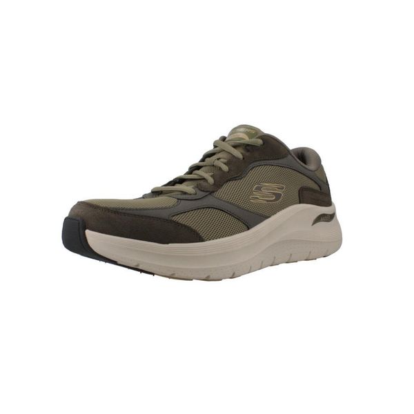 Buty sportowe Sneakersy męskie Skechers Arch Fit 2.0 - The Keep. Zielone buty sportowe na co dzień męskie Skechers, z materiału, bez zapięcia, trekkingowe. Za 399.99 zł.