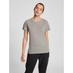 Koszulka damska Hummel Red Basic. Szare bluzki sportowe damskie HUMMEL, l, z bawełny, bez kołnierzyka, bez ramiączek. Za 120.50 zł.