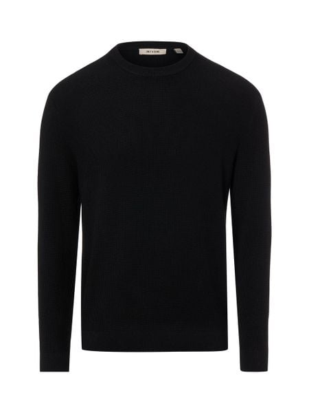 Only&Sons sweter z dzianiny - ONStoney Mężczyźni Bawełna czarny, XXL. Czarne swetry męskie Only&Sons, m, bez wzorów, z bawełny, bez kołnierzyka. Za 79.95 zł.