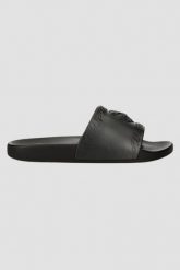 JUST CAVALLI Czarne klapki Fondo Pool. Czarne klapki damskie Just Cavalli, bez wzorów, bez obcasa. W wyprzedaży za 219.99 zł.