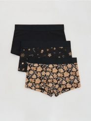 Bokserki ze świątecznym wzorem 3 pack - czarny. Czarne bokserki męskie Reserved, bez wzorów. Za 69.99 zł.