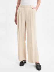 Zero spodnie plisowane Kobiety beżowy, 36. Brązowe spodnie materiałowe damskie zero, bez wzorów, z wiskozy, eleganckie. Za 299.95 zł.