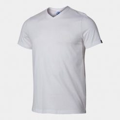 Koszulka sportowa męska Joma Versalles bawełniana. Białe t-shirty sportowe męskie Joma, m, z bawełny, bez ramiączek, do piłki nożnej. Za 39.99 zł.