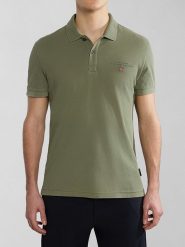 Napapijri Koszulka polo w kolorze khaki rozmiar: 3XL. Brązowe koszulki polo męskie Napapijri, xl, bez wzorów, z bawełny, bez ramiączek. Za 109.78 zł.