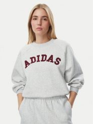 Adidas Bluza Adidas Damskie 3-Stripes Crew KU0328 Szary Loose Fit. Szare bluzy bez kaptura damskie Adidas, l. Za 259.99 zł.