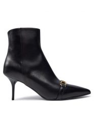 LOVE MOSCHINO Botki JA21107G0LIA0000 Czarny. Czarne botki damskie Love Moschino, ze skóry, bez obcasa, na szpilce, bez zapięcia. Za 1,209.00 zł.