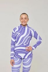 Damska koszulka termoaktywna Purple Swirl. Fioletowe bielizna termoaktywna damska OOSC, s, bez wzorów, z materiału. Za 269.99 zł.