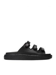 Badura Klapki EO-ALICE-LT0226-26-305 Czarny. Czarne klapki damskie Badura, bez wzorów, ze skóry, bez obcasa. Za 359.99 zł.