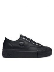 KARL LAGERFELD Trampki KL60426 Czarny. Czarne trampki i tenisówki damskie Karl Lagerfeld, bez wzorów, ze skóry. Za 704.99 zł.