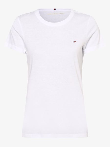 Tommy Hilfiger T-shirt Kobiety Bawełna biały, XXXL. Białe t-shirty damskie Tommy Hilfiger, bez wzorów, z bawełny, bez kołnierzyka. Za 179.95 zł.