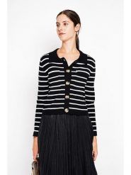 ASSUILI Kardigan w kolorze czarno-białym rozmiar: 42. Czarne kardigany damskie Assuili, bez wzorów. Za 130.99 zł.