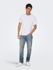 ONLY & SONS Dżinsy "Onsedge" - Straight fit - w kolorze błękitnym rozmiar: W30/L34. Niebieskie jeansy męskie Only & Sons. Za 134.95 zł.