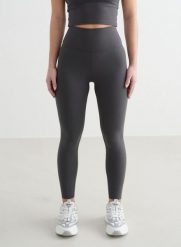 Damskie legginsy z wysokim stanem, squat proof, dla niskich Sense ciemnoszare. Szare legginsy damskie Aim'n, xs, bez wzorów, z elastanu. Za 297.00 zł.