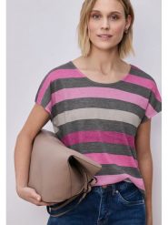 Street One Koszulka w kolorze różowo-ciemnobrązowym rozmiar: 40. Brązowe t-shirty damskie Street One, bez wzorów, bez kołnierzyka. Za 104.89 zł.