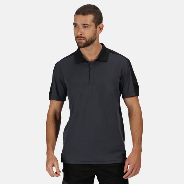 Koszulka Polo Męska Kontrastowa Coolweave. Czarne koszulki polo męskie Regatta, m, bez wzorów, z materiału, bez ramiączek. Za 67.99 zł.