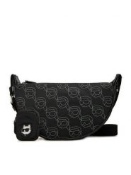 KARL LAGERFELD Torebka A1W30386 Czarny. Czarne listonoszki damskie Karl Lagerfeld, bez wzorów, ze skóry, bez dodatków. Za 469.99 zł.