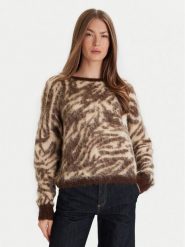 ViCOLO Sweter 55044F Brązowy Regular Fit. Brązowe swetry klasyczne damskie ViCOLO, m, z syntetyku, bez kołnierzyka. Za 519.99 zł.