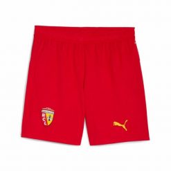Krótka spódnica RC Lens Promo 2025/26. Czerwone szorty męskie Puma, bez wzorów, ze lnu, eleganckie. Za 255.20 zł.