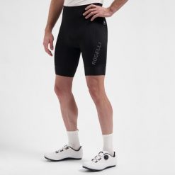 Spodenki rowerowe bez szelek Essential III. Czarne szorty męskie Rogelli, bez wzorów, z materiału. Za 316.00 zł.