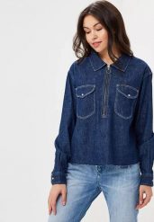 LEE 1 POCKET SHIRT DAMSKA KOSZULA JEANSOWA RINSE L45PKX36 112110334. Koszule damskie Lee, l, bez wzorów, z jeansu, bez kołnierzyka, bez ramiączek. Za 99.99 zł.