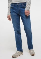 Męskie Spodnie Jeansowe MUSTANG Washington Denim Blue 1013194 5000 684. Niebieskie spodnie materiałowe męskie Mustang, bez wzorów, z denimu. Za 229.99 zł.