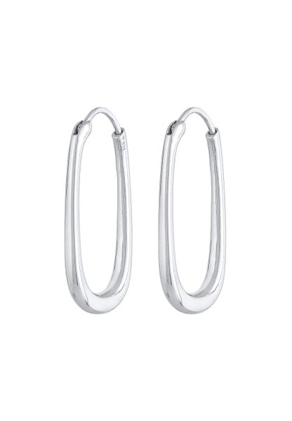 Elli PREMIUM Damskie kreole Owalne Elegancke ponadczasowe Basic w srebrze próby 925 Sterling Silver Kolczyki 1 ct. Szare kolczyki damskie Elli PREMIUM, srebrne. Za 368.99 zł.