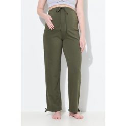 Damskie Spodnie dresowe Bellieva ekstra szeroki pas bio-bawełna. Szare spodnie dresowe damskie Ulla Popken, plus size, bez wzorów, z bawełny. Za 195.99 zł.