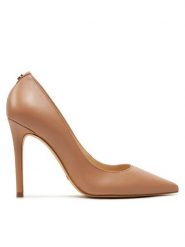 Guess Szpilki Gabben FLTGAB LEA08 Beżowy. Brązowe szpilki Guess, z aplikacjami, ze skóry, bez obcasa. Za 629.99 zł.
