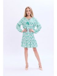 Marks & Spencer Sukienka w kolorze biało-turkusowym rozmiar: 38. Białe sukienki damskie Marks & Spencer, bez wzorów, bez kołnierzyka, bez ramiączek, mini. Za 43.78 zł.