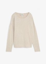 Sweter. Brązowe swetry klasyczne damskie bonprix, bez kołnierzyka. Za 109.99 zł.