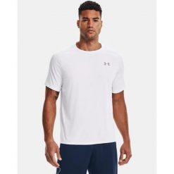Koszulka treningowa męska Under Armour Tech 2.0 SS. Białe t-shirty sportowe męskie Under Armour, l, bez ramiączek, do biegania. W wyprzedaży za 84.00 zł.