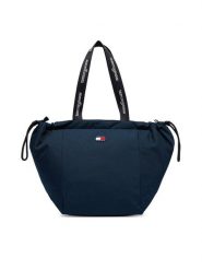 Tommy Jeans Torebka Tjw Ess Daily Tote AW0AW18771 Granatowy. Niebieskie torebki klasyczne damskie Tommy Jeans, bez wzorów, z jeansu, bez dodatków. Za 329.99 zł.