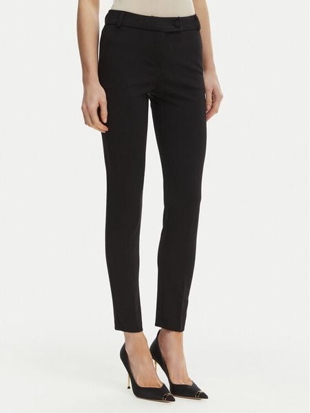 Rinascimento Spodnie materiałowe CFC0127865003 Czarny Slim Fit. Czarne spodnie materiałowe damskie RINASCIMENTO, bez wzorów, z materiału. Za 399.99 zł.
