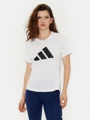 Adidas Koszulka techniczna Run It IN0111 Biały Regular Fit. Białe bluzki sportowe damskie Adidas, s, bez wzorów, z syntetyku, bez ramiączek. Za 89.99 zł.
