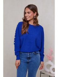 Soft Cashmere Sweter w kolorze niebieskim rozmiar: 34/36. Niebieskie swetry klasyczne damskie Soft Cashmere, z kaszmiru, bez kołnierzyka. Za 101.70 zł.