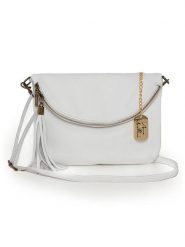 Anna Morellini Skórzana torebka "Alice" w kolorze białym - 22 x 18 x 2 cm rozmiar: onesize. Białe torebki klasyczne damskie Anna Morellini, z aplikacjami, z materiału, bez dodatków. Za 173.99 zł.