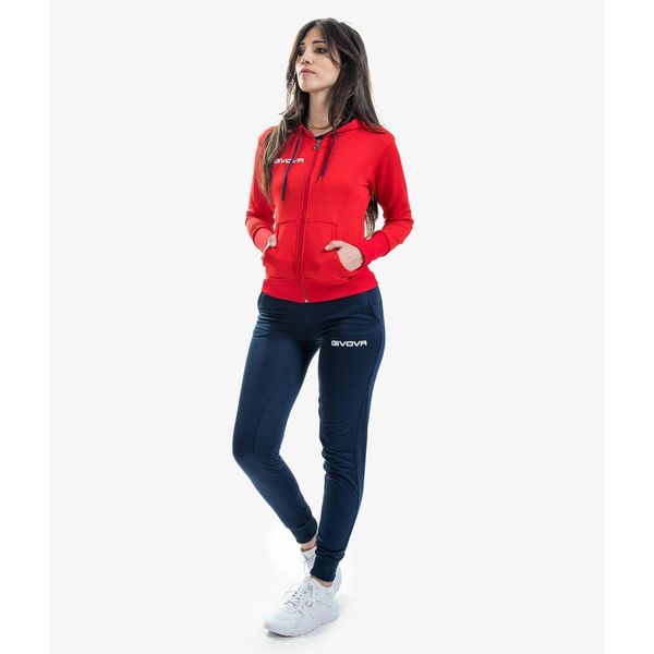 Tuta Lady. Czerwone spodnie dresowe damskie Givova, bez wzorów, z dresówki. Za 252.99 zł.