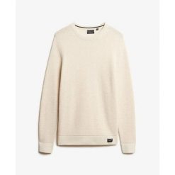 Sweter z teksturowanej dzianiny z okrągłym dekoltem Superdry. Brązowe swetry męskie Superdry., m, bez wzorów, z dzianiny, bez kołnierzyka. Za 383.25 zł.