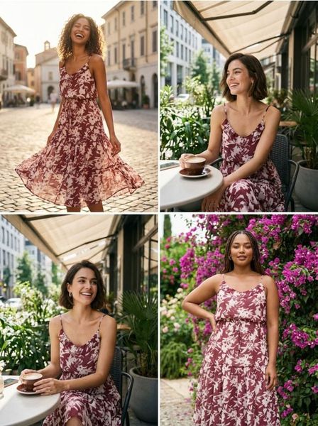 Sukienka midi an ramiączkach z kwiatowym wzorem - wielobarwny. Sukienki damskie Sinsay, l, bez wzorów, bez kołnierzyka, bez ramiączek, midi. Za 59.99 zł.