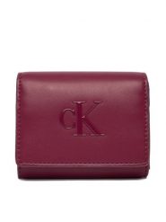 Calvin Klein Portfel Bold Ck Medium Bifold LV04F1047G Różowy. Czerwone portfele damskie CALVIN KLEIN, bez wzorów, ze skóry. Za 209.99 zł.
