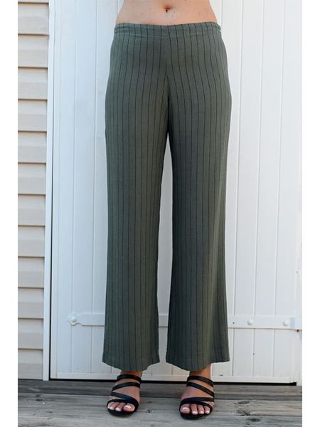 Bleu d'Azur Spodnie "Nelson" w kolorze khaki rozmiar: 38. Brązowe spodnie materiałowe damskie Bleu d'Azur, w ażurowe wzory, z materiału, klasyczne, z standardowym stanem. Za 135.17 zł.