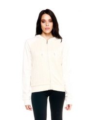Bluza damska Leone 1947 Apparel Glam Winter z kapturem i zamkiem z dzianiny. Białe bluzy sportowe damskie LEONE 1947 APPAREL, na zimę, l, z bawełny. Za 353.64 zł.